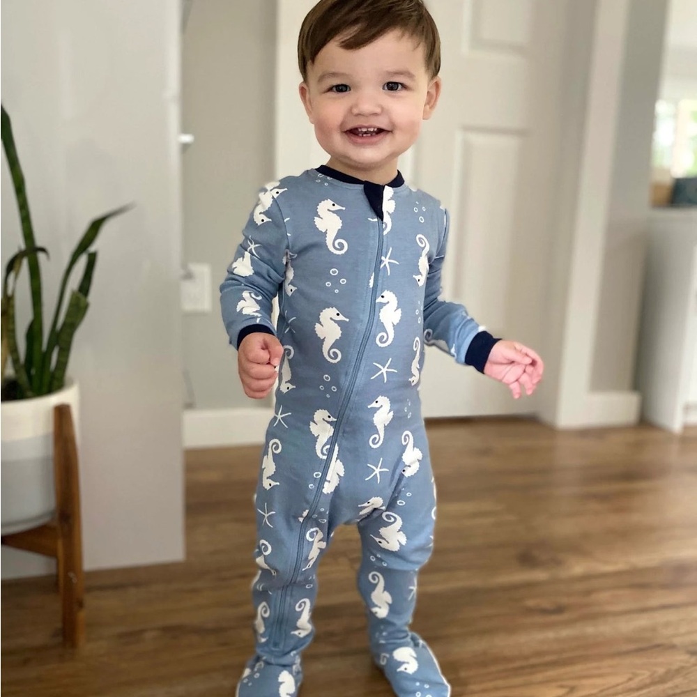 Blue Seahorse Kids One Piece